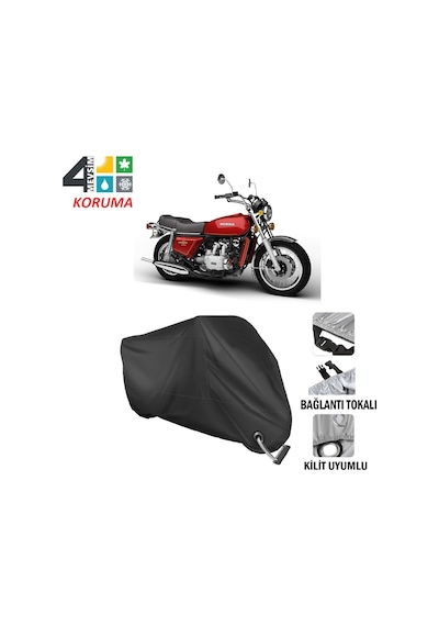 Honda Goldwing Gl 1000 Motosiklet Brandası ( Kilit Uyumlu - Siyah