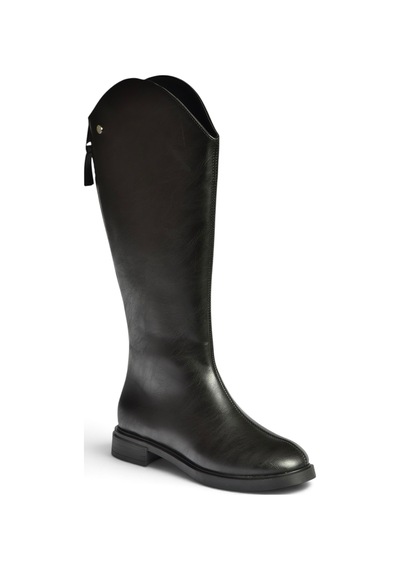 Fox Shoes Z973286109 Siyah Düz Taban Klasik Kadın Çizme
