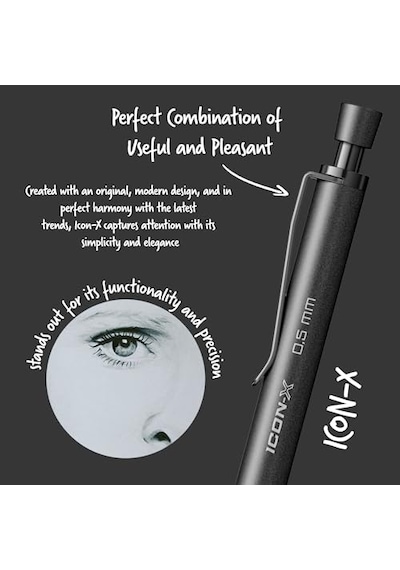 Scrikss Office Icon-x Metal Versatil 0.5 Mm Mat Siyah