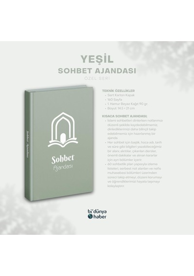 Sohbet Ajandası Özel Seri Yeşil Çok Renkli