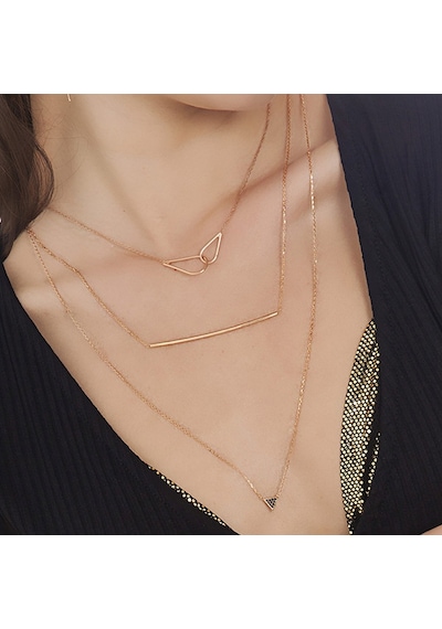Kuyumcudukkani Karışık Parçalı Kolye-37261-r Rose Gold