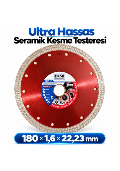 Ultra Hassas Seramik Kesme Taşlama 180 Mm Granit Fayans Mermer Cam Elmas Kesme Testeresi