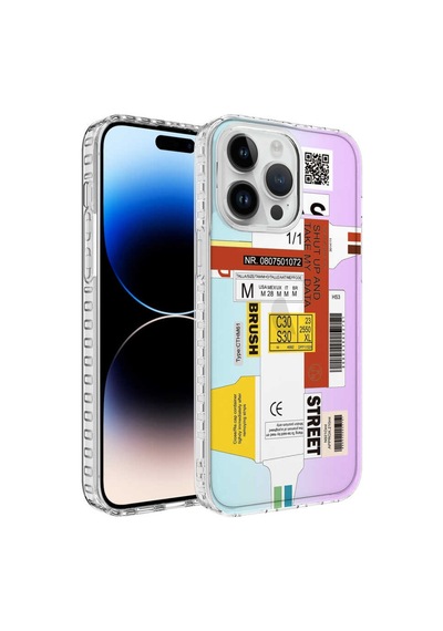 Apple Uyumlu iPhone 13 Pro Kilif Airbag Kenarli Renkli Desenli Elegans Kilif 560167510