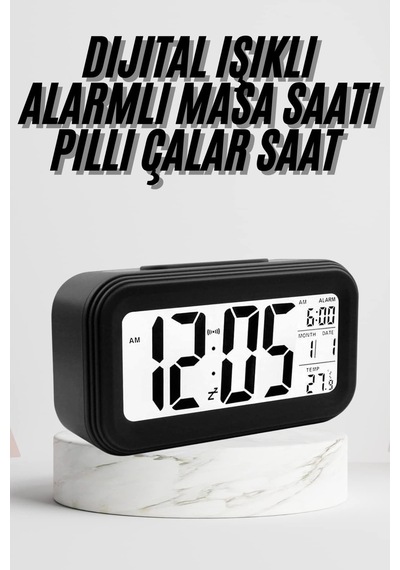 Dijital Masa Saati Termometre Takvim Led Ekran Pil Iıııııı6-65904 Diğer