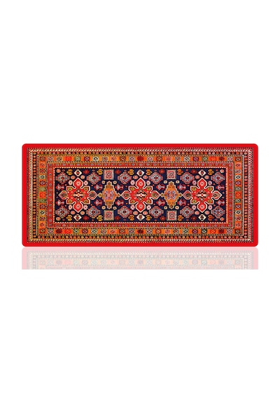 90x40 Cm Kilim Desenli Oyuncu Gaming Mouse Pad Kaymaz Kauçuk Taban Fare Altlığı Xxl Mousepad 004