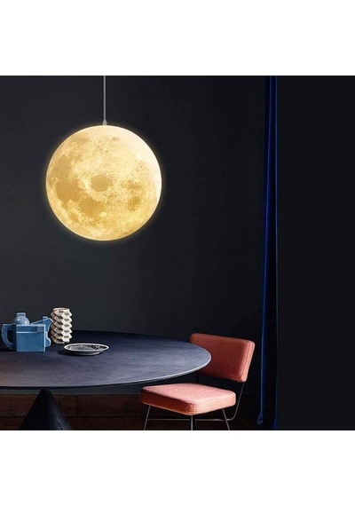 Moonlight Model Büyük Boy Tekli Sarkıt Dolunay Tasarım Avize