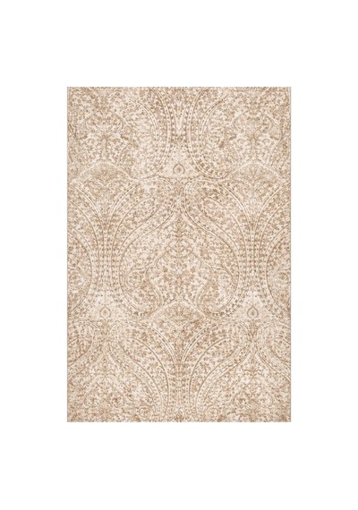 Kartela Halı Paisley Halı Kaymaz Taban Makinede Yıkanabilir Halı Bej - 80 X 120 Cm