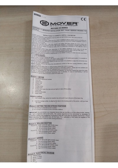Mover Vm6-15/13 Kepenk Motoru