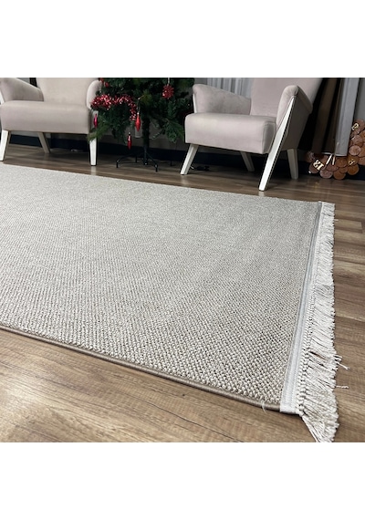 Hoom Rugs Vega S5486a Vizon Bej Hav Toz Vermez Hasır Dokuma Modern Makina Halısı Vizon