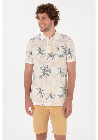 U.S. Polo Assn. Erkek Regular Fit Polo Yaka Beyaz Tişört 50300401-VR013