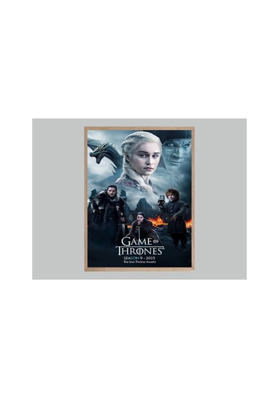 Game Of Thrones Doğal Ahşap Çerçeveli Tek Parça Dekoratif Tablo Çok Renkli - 843843082 Çok Renkli