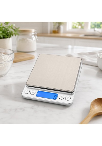 Tr Dijital Mutfak Terazisi 3 Kg, 0.1 Gr Hassas Tartım, Paslanmaz Çelik Yüzeyli, Lcd Ekranlı, Dara Fonksiyonlu Hassas Diğer