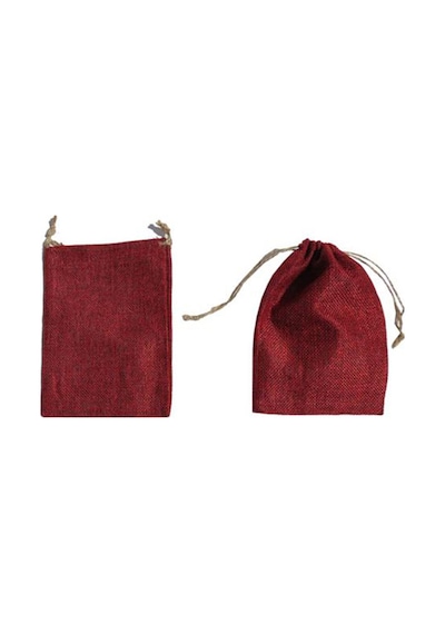 Kına Çerez Kesesi Naturel 9X12 Cm (20 Adet) Kırmızı N11.1620