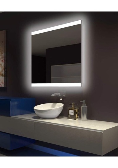 90x90 Cm Kare Led Banyo Aynası Touch Sensörlü, Dimmerli, Beyaz Işık 6500k Beyaz