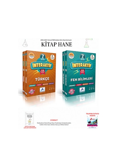 Paraf 7. Sınıf Fen, Türkçe İnteraktif Etkinlik 2 Kitap Seti