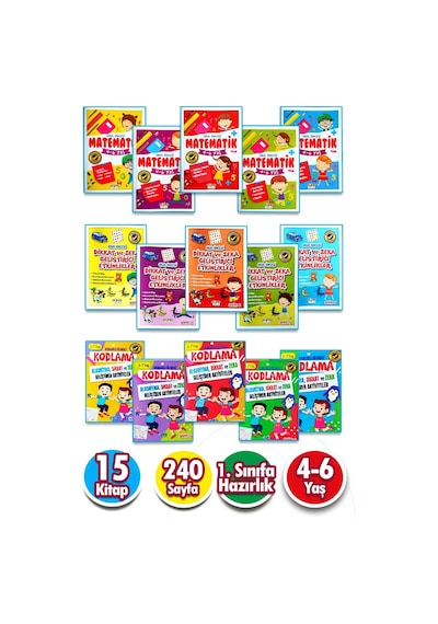 4 - 6 Yaş Matematik. Kodlama ve Dikkat ve Zeka Geliştirici Etkin