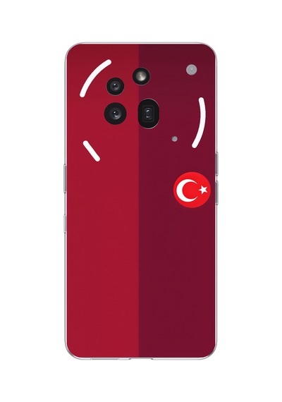 Nothing Phone 3a Pro Uyumlu Türk Milli Takım Parçalı Forma Baskılı Silikon Kılıf Renkli