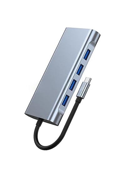 11 İn 1 Type-c To Usb Hub Hdmı 4k ,audio/, Type-c/, 4x Usb 3.0/, Lan/, Vga/, Sd Card Reader Çevirici Hub 10 Port Adaptör Dönüştürücü Çoklayıcı