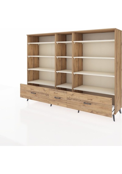 Hyperion Dolap 12 Raflı 3 Çekmeceli 220x44x163 Çam-aytaşı/çam Aytası/atlas Çam - Atlas Çam Hyperion Dolap 12 Raflı 3 Çekmeceli 220x44x163 Çam-aytaşı/çam Aytası/atlas Çam - Atlas Çam