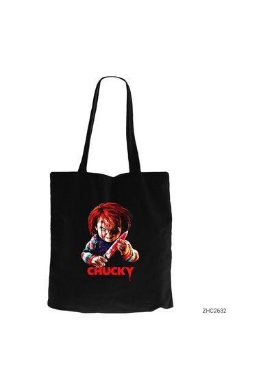 Chucky Murderer Siyah Kanvas Bez Çanta