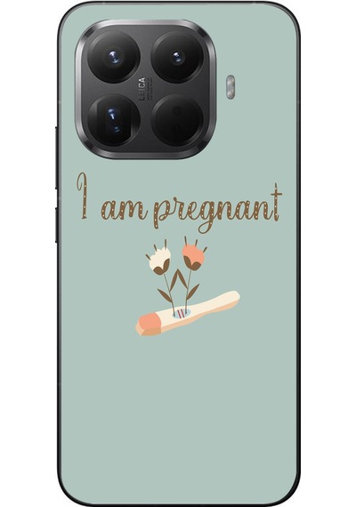 Xiaomi Mi 15t Pro Uyumlu I'm Pregnant Baskılı Silikon Kılıf Renkli