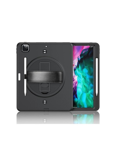 Vaveni İpad Pro 12.9 2021 Kılıf Strap-c Otterbox Tablet Kapak - Siyah Arz