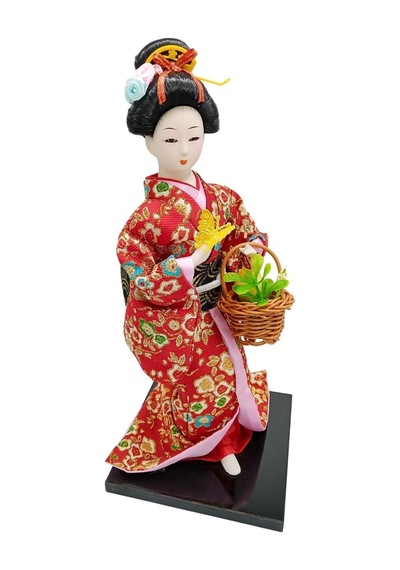 Japon Kimonolu Geyşa Bebek Kabuki Biblo 30 Cm No.18 Anime