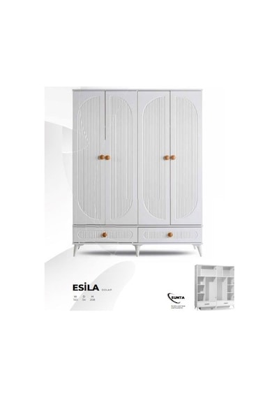 Esila 4 Kapaklı Dolap