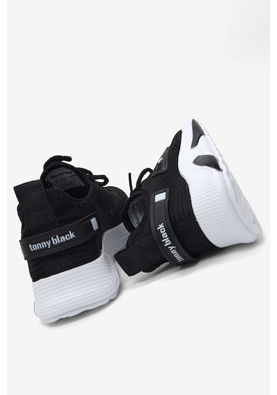 Tonny Black Esnek Konforlu Rahat Kalıp Spor Ayakkabı Unisex Siyah Beyaz Ayakkabı Tbtklc040