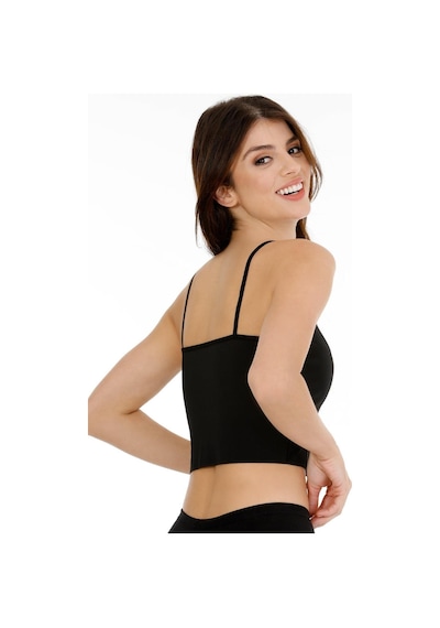 Sensu Kadın Ip Askılı Pamuklu Crop Büstiyer - Bst1015 -siyah Siyah