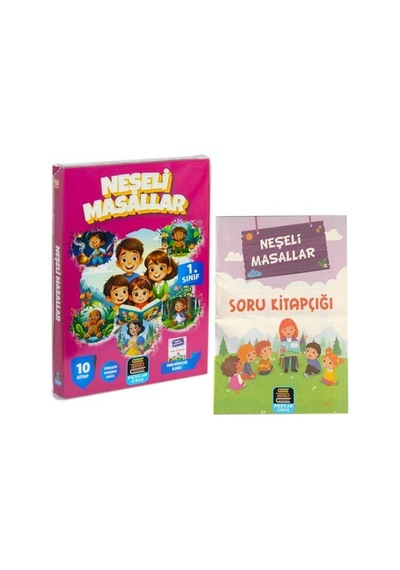 1. Sınıf Okuma Seti Neşeli Masallar 10 Kitap + Soru Kitapçığı ...