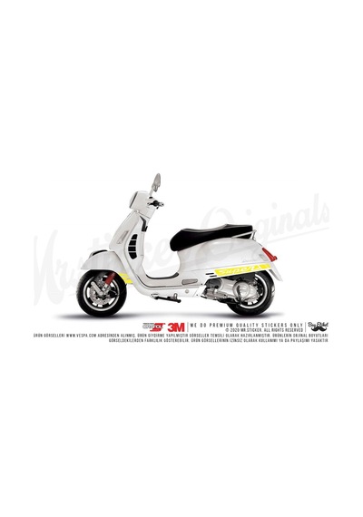 Sts43 Vespa Gts250 Uyumlu Super Yan Cita Seti Mat Sarı Set