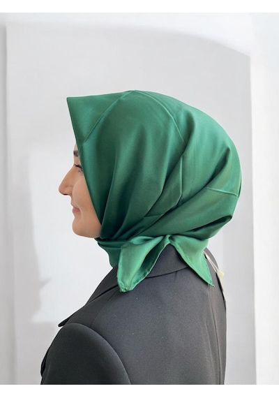 Armine Yeşil Düz Renk Sura İpek Eşarp 10d02-393 Çok Renkli
