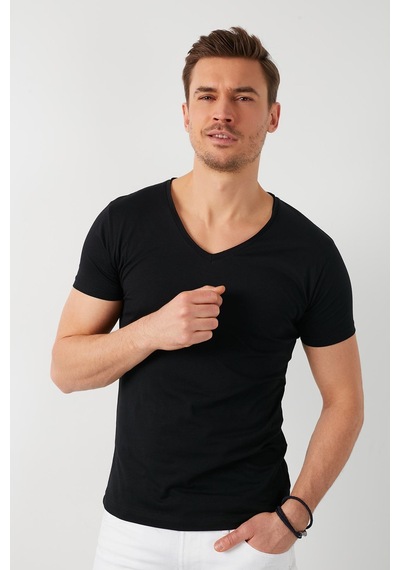 Buratti Pamuklu Baskılı 3'lü Paket T Shirt Erkek T Shirt 541s3 Siyah-beyaz-açık Melanj