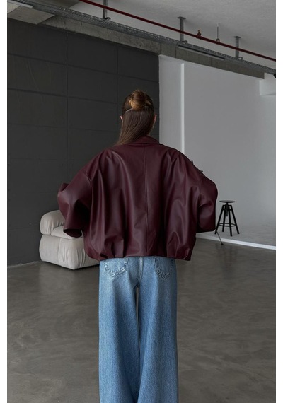 Karabulut Kadın Oversize Deri Ceket Oversize Relax Fit, Fermuarlı Kemer Detaylı Günlük Kadın Ceket Bordo Bordo Karabulut Kadın Oversize Deri Ceket Oversize Relax Fit, Fermuarlı Kemer Detaylı Günlük Kadın Ceket Bordo Bordo