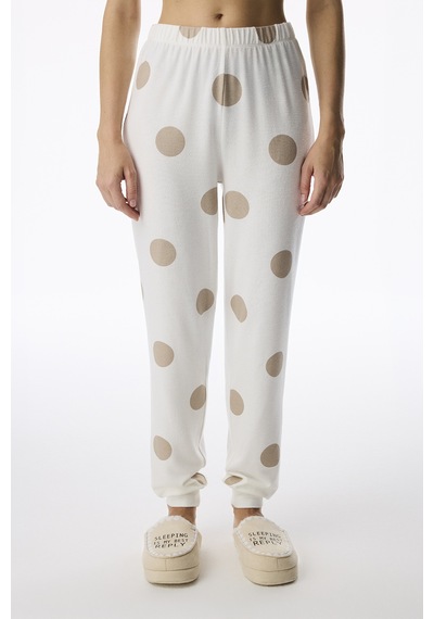 Penti Bej Not Today Puantiye Desenli Pijama Altı