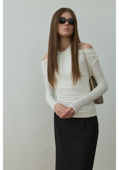 Suud Collection Ekru Emy İkili Bluz