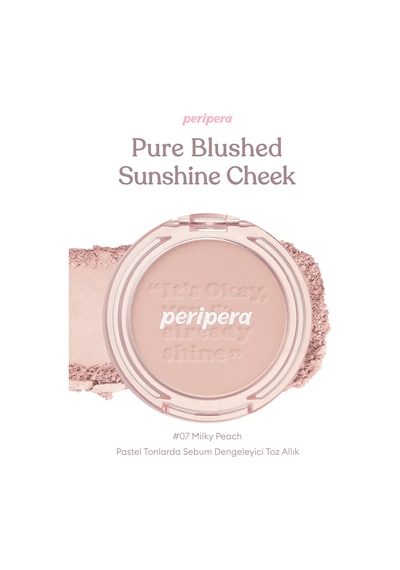 Peripera Pure Blushed Sunshine Cheek 07 Milky Peach