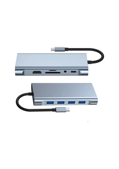 Ally Byl-2110 11in1 Multifonksiyonlu Type-c Hub Adaptör Dönüştürücü- 5775 Füme