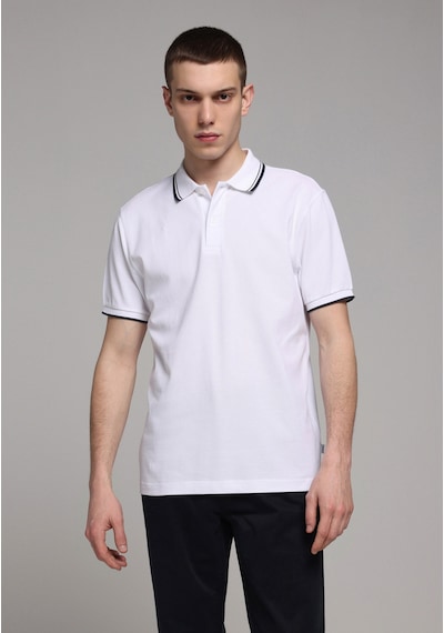 Colin's Colins Regular Fit Polo Yaka Düz Erkek Beyaz Kısa Kol Tişört Cl1080027 Q1.v2 Wht