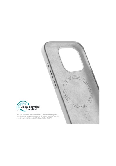 Vonmahlen Apple Uyumlu iPhone 15 Pro Max Magsafe Silikon Kılıf Açık Gri