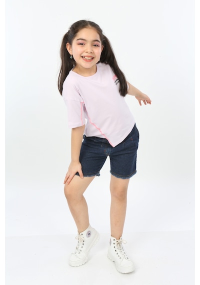 Toontoy Kids Toontoy Kız Çocuk Enjoyment Baskılı Tişört Açık Lila