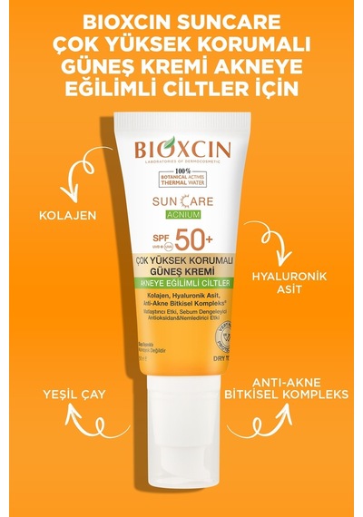 Bioxcin Acnium Sun Care Çok Yüksek Korumalı Güneş Kremi SPF50+ 2 x 50 ML