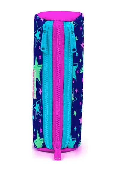 Saks Yıldız Desenli Üç Bölmeli Kız Çocuk Kalemkutu 22 X 7 X 7-Kız-Saks