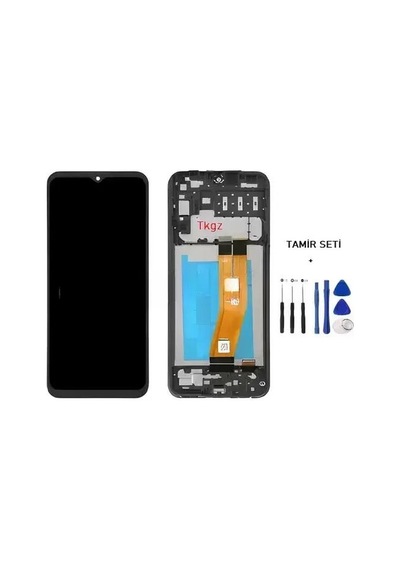 Tkgz - Samsung Galaxy A14 - 4g - Sm-a145 İle Uyumlu Lcd Ekran Dokunmatik Servıce Pack Lcd Full Çıtalı + Tamir Kiti