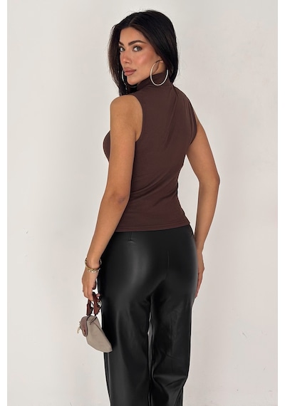Noa & Noa 2'li Paket Kadın Kolsuz Boğazlı Basic Body Sleek Core Kahve Noa & Noa 2'li Paket Kadın Kolsuz Boğazlı Basic Body Sleek Core Kahve