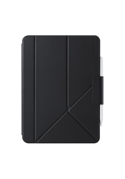 İpad Air 13 2025 M3 Uyumlu Pitaka Folio 3 Kalem Bölmeli Standlı Kılıf Siyah Kapaklı Kılıf