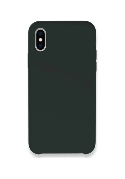 Apple Uyumlu   iPhone Xs Max Kılıf Lansman Legant Silikon - Koyu Yeşil