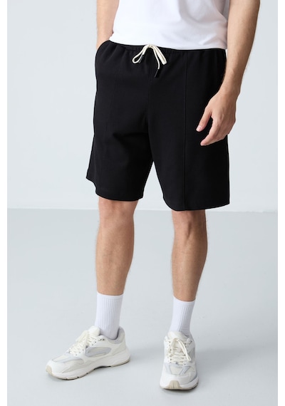 Air Jones Tommy Life Siyah Pamuklu Kalın Yumuşak Dokulu Standart Fit Basic Erkek Şort - 81277 Siyah Air Jones Tommy Life Siyah Pamuklu Kalın Yumuşak Dokulu Standart Fit Basic Erkek Şort - 81277 Siyah