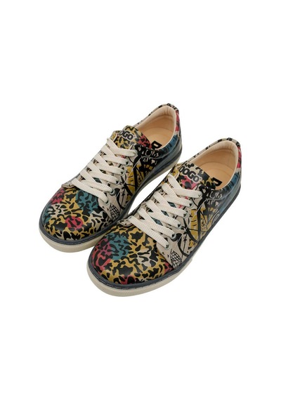 Kadın Vegan Deri Çok Renkli Sneakers - Eternal Swirl Tasarım